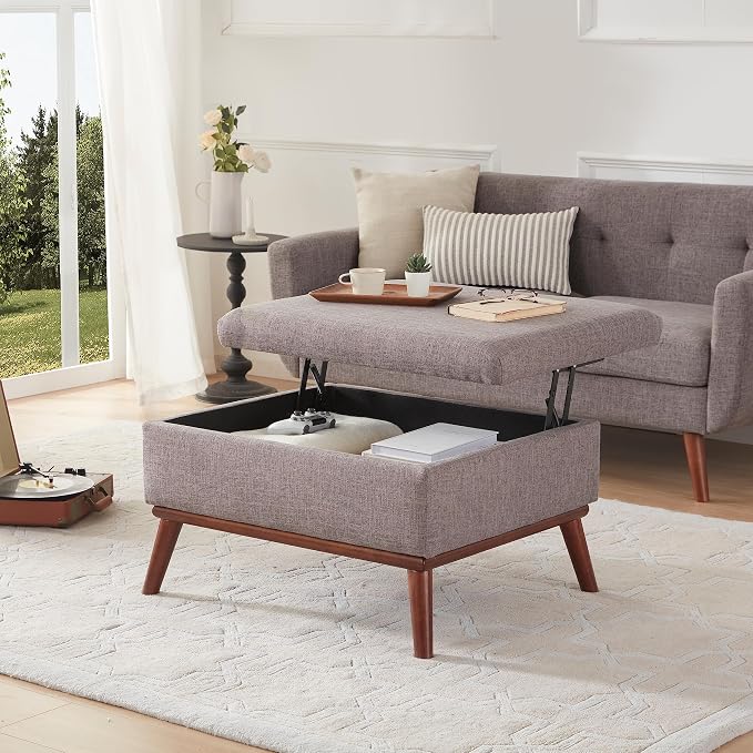 Tbfit 65" W Loveseat Sofa with Ottoman Coffee Table, Mid Century Modern Love - Image 7