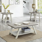 Roundhill Furniture Athens Contemporary 3-Piece Wood Shelf Coffee Table Set by RoundhillFurniture