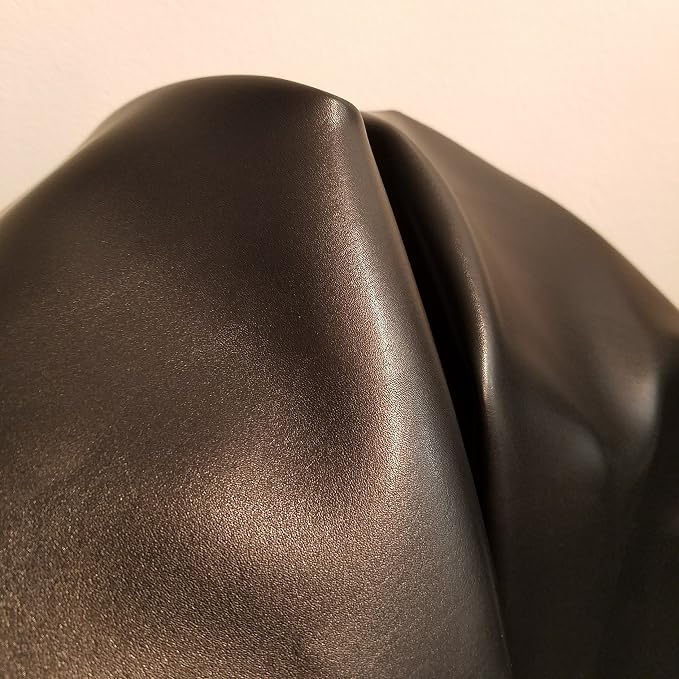 NAT Leathers | Black Soft Faux Vegan Leather PU | 5 Yard Cut by The Yard | by NATLeathers