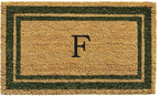 Calloway Mills 153042436F Sage Green Border 24" x 36" Monogram Doormat by Callowaymills