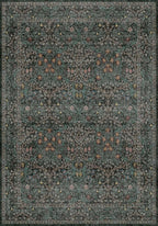 Vintage Dark Green Living Room Rug, 7x10 Washable Area Rugs - Image 3