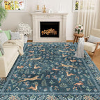 DUKINO 8x10 Area Rugs, Washable Soft Animal Bedroom Rug Non Slip, Low Pile by DUKINO