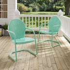 Crosley Furniture Griffith Outdoor Chair, Retro Metal Patio Chairs - Image 20