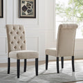 Roundhill Furniture Leviton Solid Wood Tufted Asons Dining Chairs by RoundhillFurniture