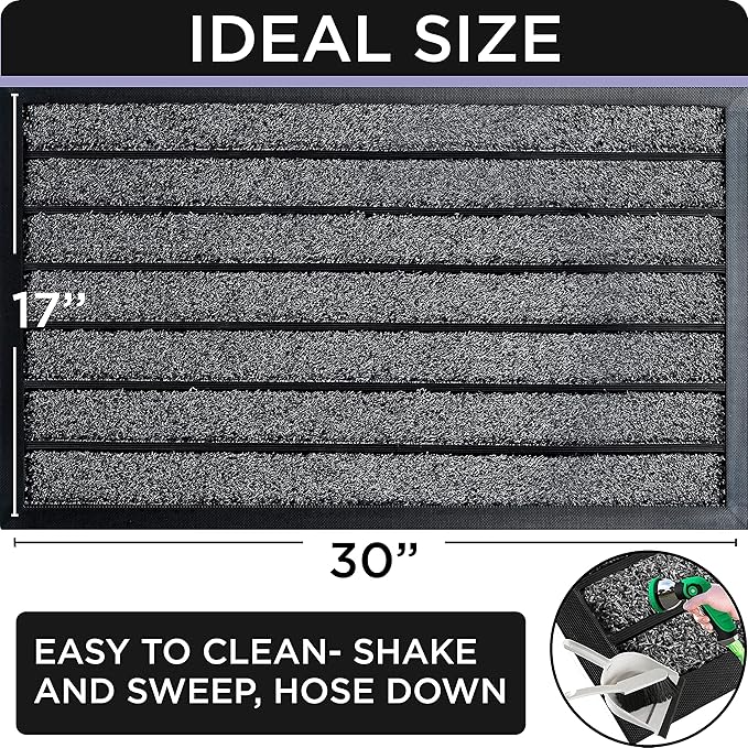 Ubdyo Extra Durable Door Mat Outside Entrance | Dirt Trapping, Non-Slip Backing - Image 2