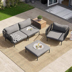 Crestlive Products Outdoor Patio Furniture Set, 4 Seater Modular Oversized by CrestliveProducts
