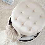 Ornavo Home Round Storage Ottoman - Image 4
