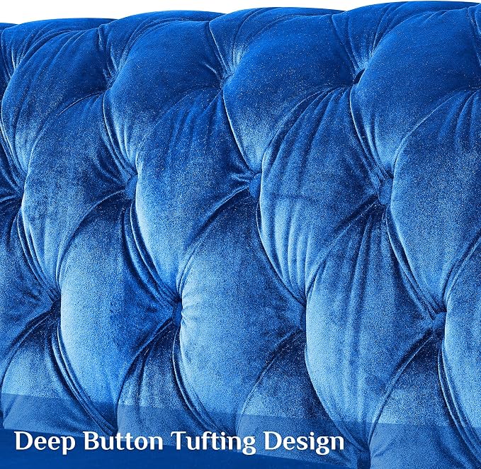DAMAIFROM Mid Century Modern Chesterfield Sofa Couch, 5 Seat Tufted Sofas - Image 6