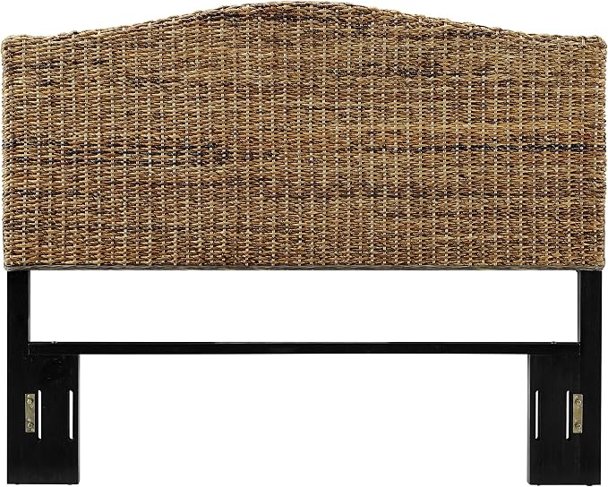 Crosley Furniture Serena Handwoven Natural Fiber Rattan Bed Headboard, Banana - Image 4