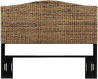 Crosley Furniture Serena Handwoven Natural Fiber Rattan Bed Headboard, Banana - Image 4