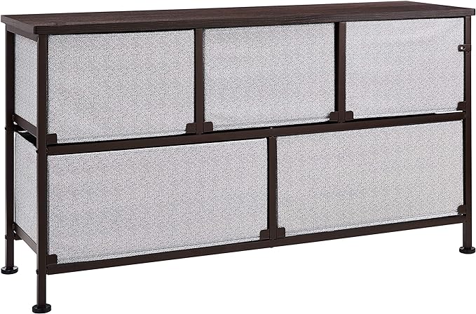 Amazon Basics Extra Wide Fabric 5-Drawer Storage Organizer Unit - Image 4