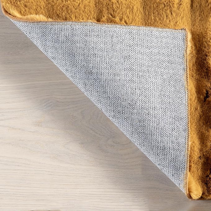 nuLOOM Jeni Gold Checkered Washable Area Rug - Image 3