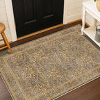 Vintage Brown 3x6 Runner Rugs for Large Entryway, Bedroom Bedside Rug, Laundry by HazoHaus