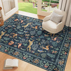 DUKINO 4x6 Area Rug, Non Slip Animal Washable Living Room Rug, Low Pile - Image 3