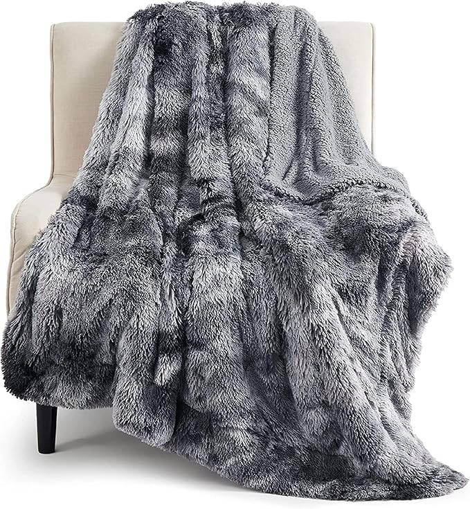 Bedsure GentleSoft Fuzzy Faux Fur Sherpa Fleece Blanket Twin Size, Plush Thick by Unknown