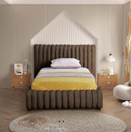 Meridian Furniture NicoBrown-T Nico Collection Modern | Contemporary Velvet - Image 5