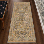 Non Slip 2x5 Gold Brown Bathroom Runner Rug - Image 3