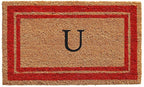 Calloway Mills 153031830U Red Border 18" x 30" Monogram Doormat by Callowaymills