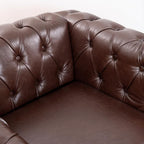 GDFStudio 39" Mid-Century Modern Sofa PU Leather Accent Couch - Image 7