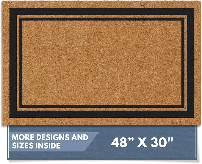 Barnyard Designs Natural Coco Coir Non-Slip Doormat | Heavy-Duty Welcome Mat by BarnyardDesigns