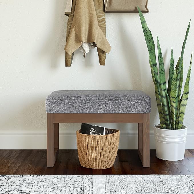 SIMPLIHOME Milltown Small Ottoman Bench - Image 2