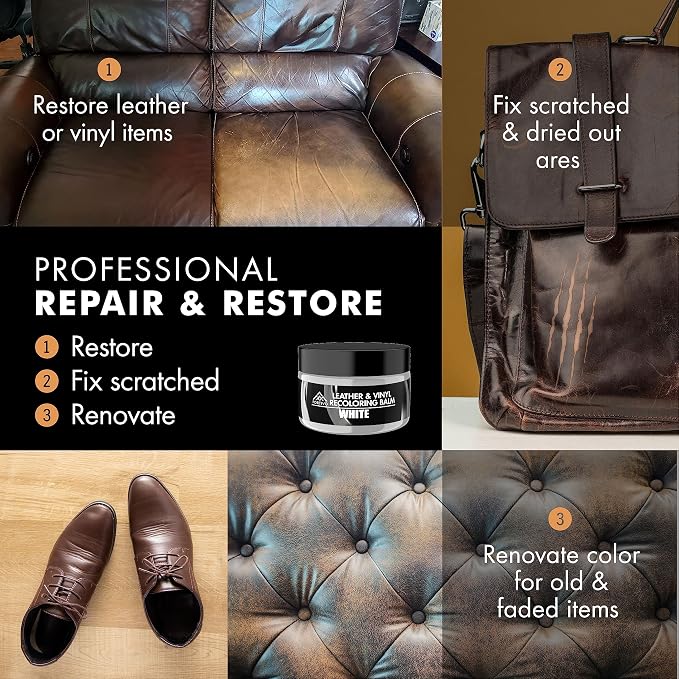 FORTIVO Leather Recoloring Balm, Leather Repair Kit - Image 4