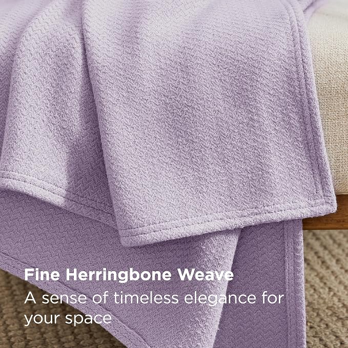 Bedsure GentleSoft 100% Cotton Blanket Queen Size - Image 3