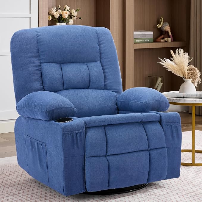 Oversized Swivel Rocker Recliner Chair by Unknown