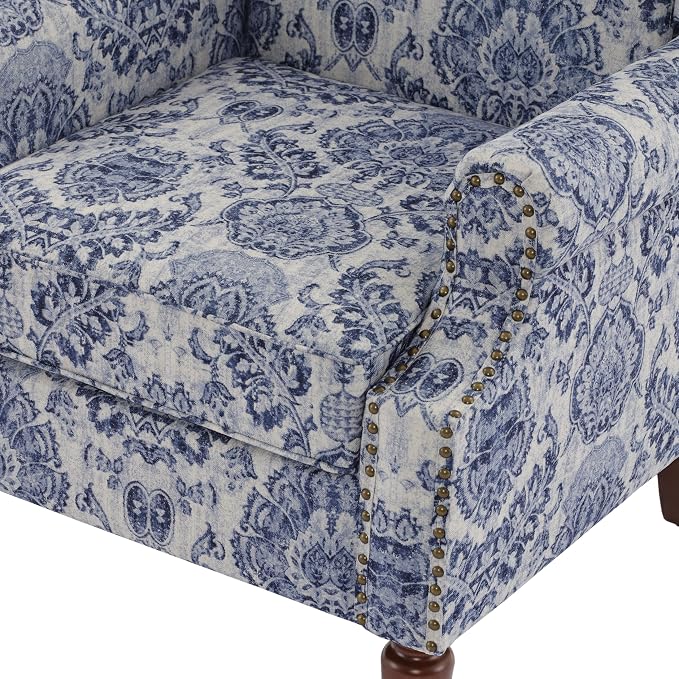Pia Ricco High Back Floral Accent Chair - Image 5