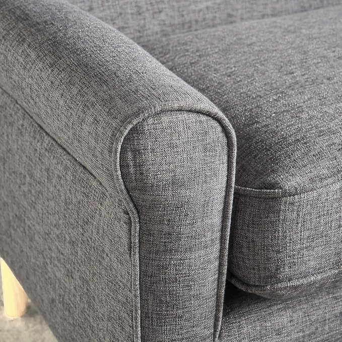 GDFStudio Mid Century Modern Fabric Loveseat - Image 4