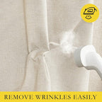 NICETOWN Linen Blackout Cold Blocking Curtains 63" Long - Image 7