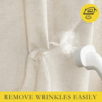 NICETOWN 100% Blackout Linen Curtains - Image 8