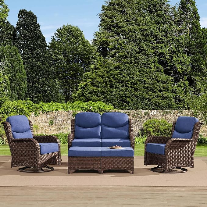 HILLGA Luxury High Back Patio Furniture Set by HILLGA