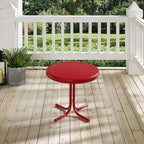 Crosley Furniture Griffith Weather Resistant Retro Metal Outdoor Side Table - Image 8