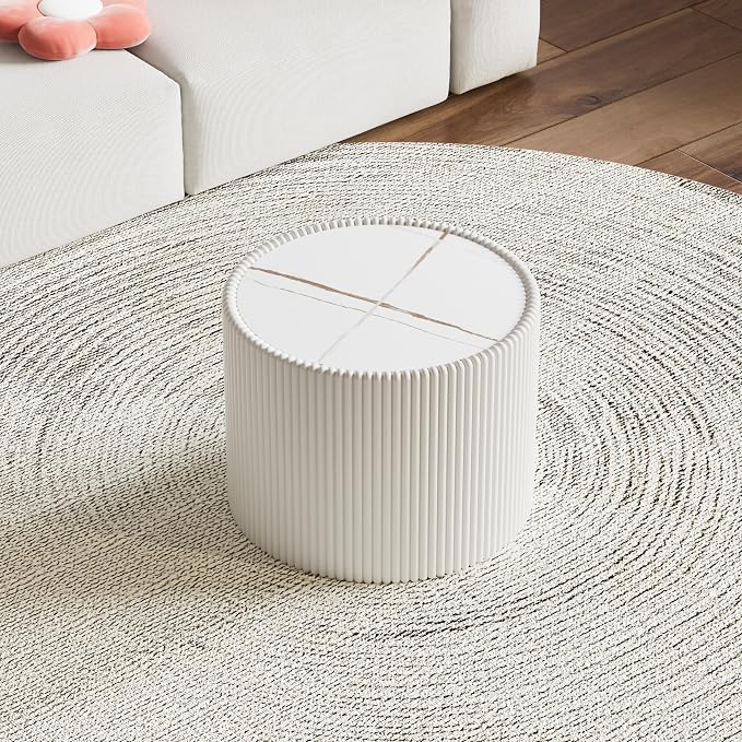 Modern Nesting Coffee Table Set of 2, Creative Moon Coffee and End Table Set - Image 6