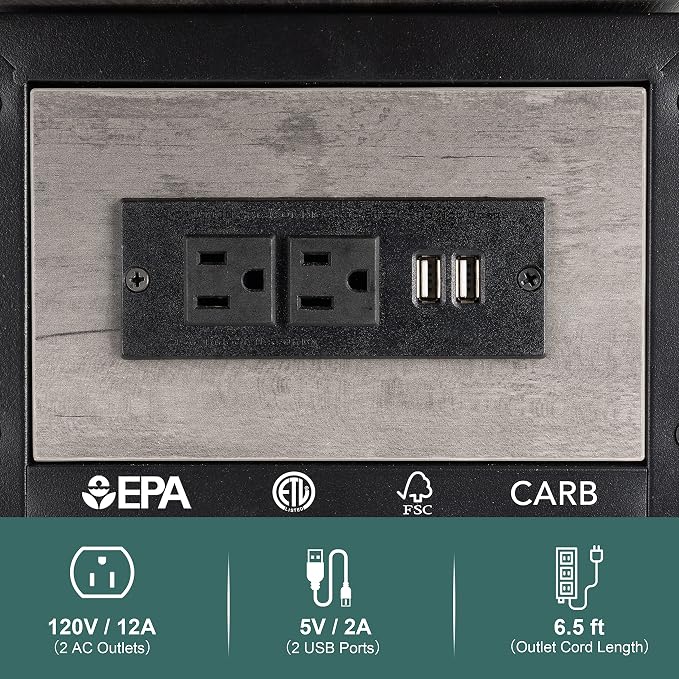 Yoobure End Table with Charging Station, Flip Top Side Table with USB Ports and - Image 7