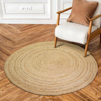 Hausattire Jute Braided Round Rug, 3 ft | 100% natural jute, hand woven - Image 4