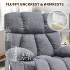 Massage Rocking Recliner Chair, Ergonomic Recliners Sofa - Image 4