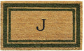 Calloway Mills 153042436J Sage Green Border 24" x 36" Monogram Doormat by Callowaymills