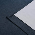 Vision Home Navy Blue Pinch Pleated Full Blackout Curtains Linen Blended Room - Image 7