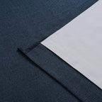 Vision Home Navy Blue Pinch Pleated Full Blackout Curtains Linen Blended Room - Image 5