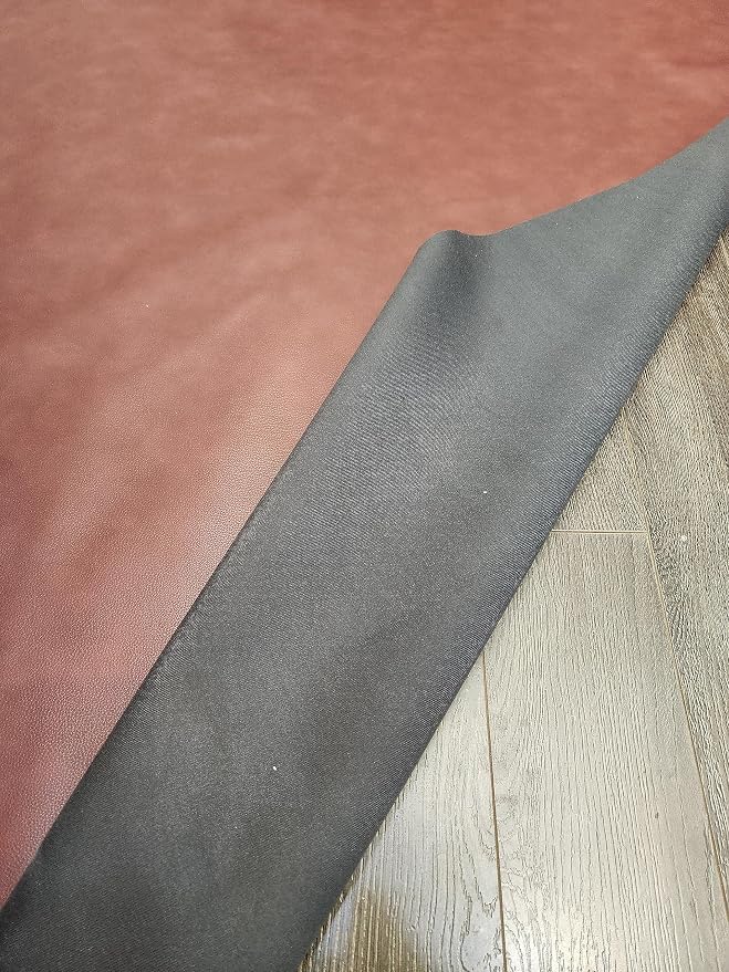 Merlot Burgundy Soft Faux Leather Fabric PU Peta Approved Vegan Leather by The - Image 5