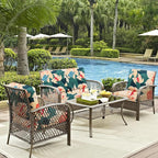8Pcs Outdoor Cushion Covers, Elastic Patio Cushion Covers | Washable, - Image 6