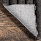 nuLOOM Kai Charcoal Striped Washable Area Rug - Image 3