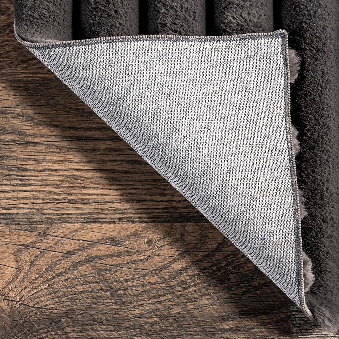 nuLOOM Kai Charcoal Striped Washable Runner Rug - Image 3