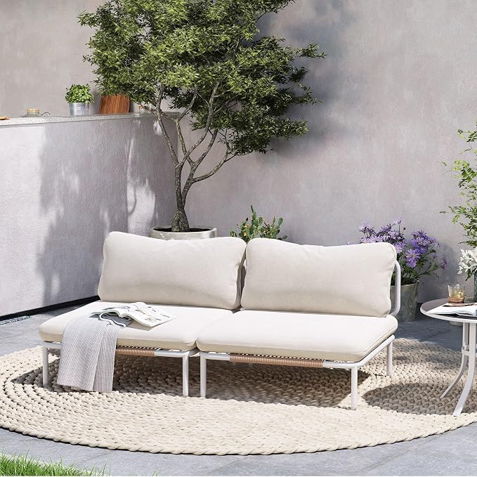 Crestlive Products Outdoor Oversized Loveseat Set, Patio Conversation Sets by CrestliveProducts
