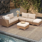 8Pcs Outdoor Cushion Covers, Elastic Patio Cushion Covers | Washable, - Image 5