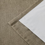 Vision Home Brown Pinch Pleated Full Blackout Curtains Linen Blended Room - Image 6