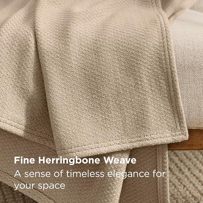 Bedsure GentleSoft 100% Cotton Blanket Queen Size - Image 3