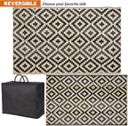 SAND MINE Waterproof Outdoor Rug 5x8 ft, Plastic Reversible Rug, Modern Area Rug - Image 3